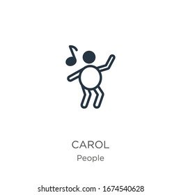 Carol icon vector. Trendy flat carol icon from people collection isolated on white background. Vector illustration can be used for web and mobile graphic design, logo, eps10