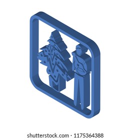 Carol isometric left top view 3D icon
