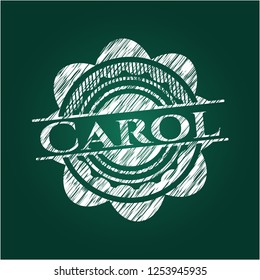 Carol on blackboard