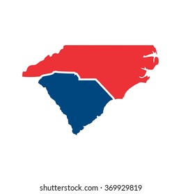 carolina map logo vector.