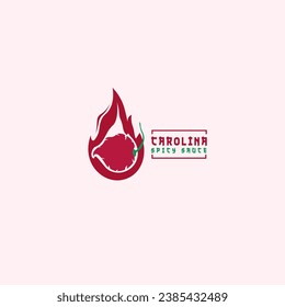 Carolina reaper logo, chili logo, spicy logo, logo reference for your business.