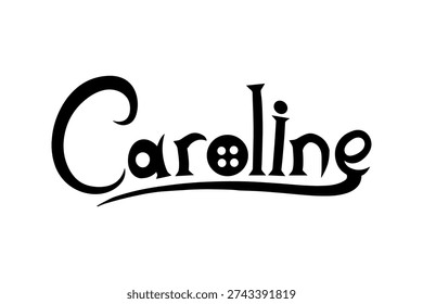 Caroline inscription with a button