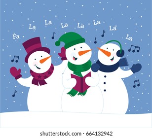 Caroling Snowmen