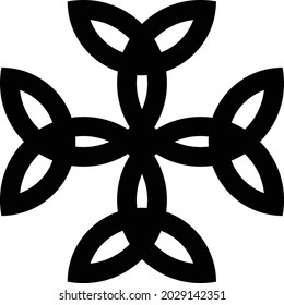 Carolingian Cross. Celtic Knot. Vector