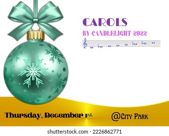 Carols by Candlelight Vector, more space with white background