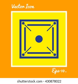 Carom Board Icon. Eps-10.