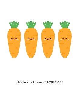 Caroot cartoon vector. Caroot on white background.