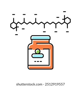 Icono de color de zanahoria de caroteno. Vector de zanahoria de caroteno. Ilustración de símbolo aislado