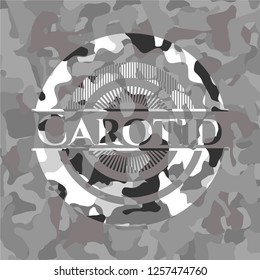 Carotid on grey camouflaged pattern