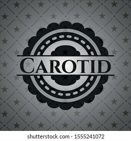 Carotid realistic dark emblem. Vector Illustration. Detailed.