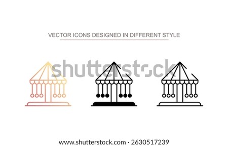 Carousal icon design with white background stock illustration