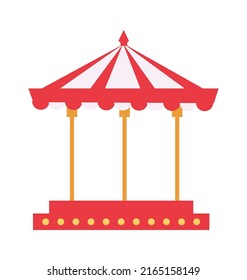 Carousel Amusement Park icon. Vector illustration