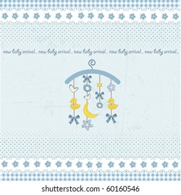 Carousel baby invitation