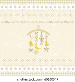 Carousel baby invitation