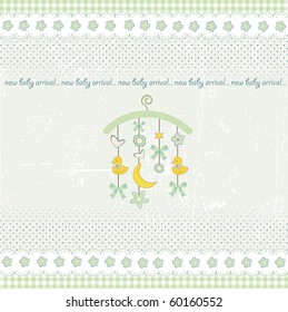 Carousel baby invitation