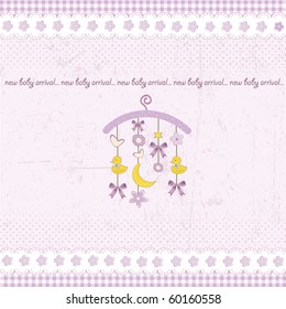 Carousel baby invitation