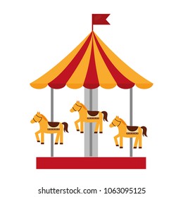 carousel carnival with horses