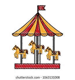 carousel carnival with horses