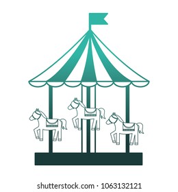 carousel carnival with horses