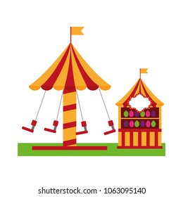 carousel carnival with target pumps kiosk