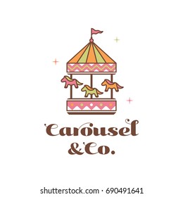 Carousel Company Vector Logo, Color Version Logotype