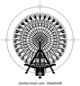 Carousel In Compass Vector 10