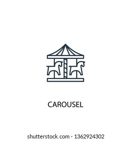 Carousel concept line icon. Simple element illustration. Carousel concept outline symbol design. Can be used for web and mobile UI/UX