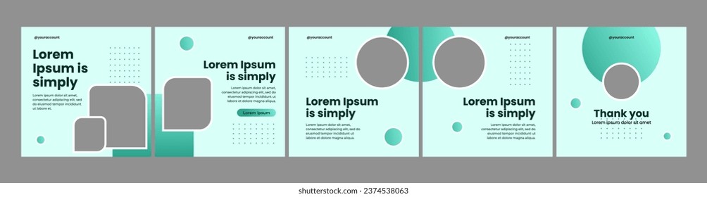 carousel creative template for social media posts