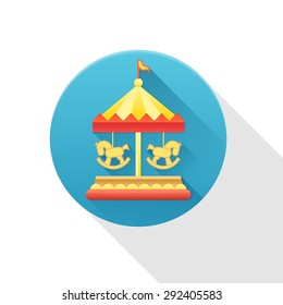 Carousel flat icon on white background.