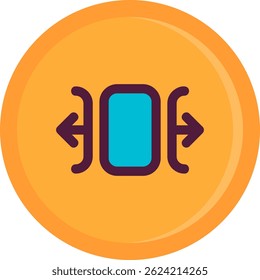 Carrossel horizontal Linha vetor Ícone Design