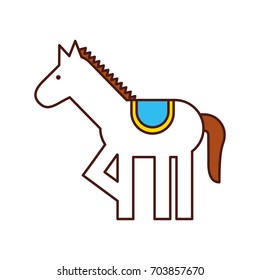 carousel horse isolated icon