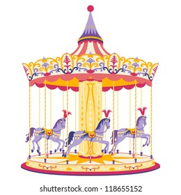 Carousel with horses