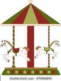carousel with horses for children 