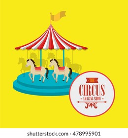 carousel horses emblem circus