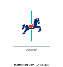 Carousel Horses. Vector illustration