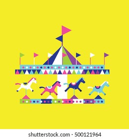 Carousel Icon, amusement park