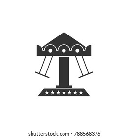 carousel icon. Amusement park element icon. Premium quality graphic design. Signs, outline symbols collection icon for websites, web design, mobile app, info graphics on white background
