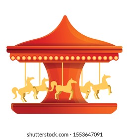 Carousel icon. Cartoon of carousel vector icon for web design isolated on white background