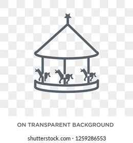 Carousel icon. Carousel design concept from Entertainment collection. Simple element vector illustration on transparent background.