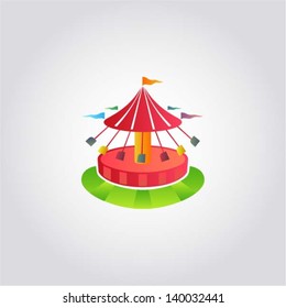 Carousel icon, Fair symbol, Holiday sign, vector illustration