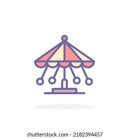Carousel icon in filled outline style. For your design, logo. Vector illustration.