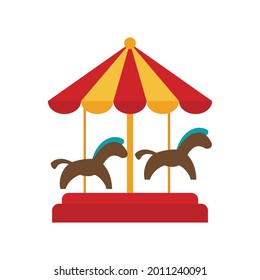 Carousel icon. Flat illustration of carousel vector icon isolated on white background