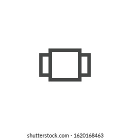 Carousel icon isolated on white background. Display option symbol modern, simple, vector, icon for website design, mobile app, ui. Vector Illustration