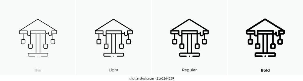 carousel icon. Linear style sign isolated on white background. Vector illustration.