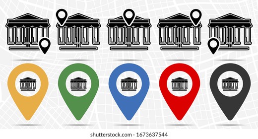 carousel icon in location set. Simple glyph, flat illustration element of amusement theme icons