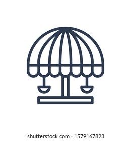 carousel icon in outline style. vector illustration and editable stroke. Isolated on white background.