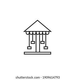 Carousel icon, simple thin line, outline vector of carnival and amusement icons for ui and ux, website or mobile application.