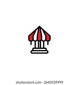 Icône de carrousel debout seule sur fond blanc - graphique