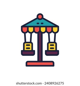 carousel icon. vector filled color icon for your website, mobile, presentation, and logo design.