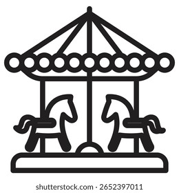 Ícone carrossel ilustração vetorial sinal isolado